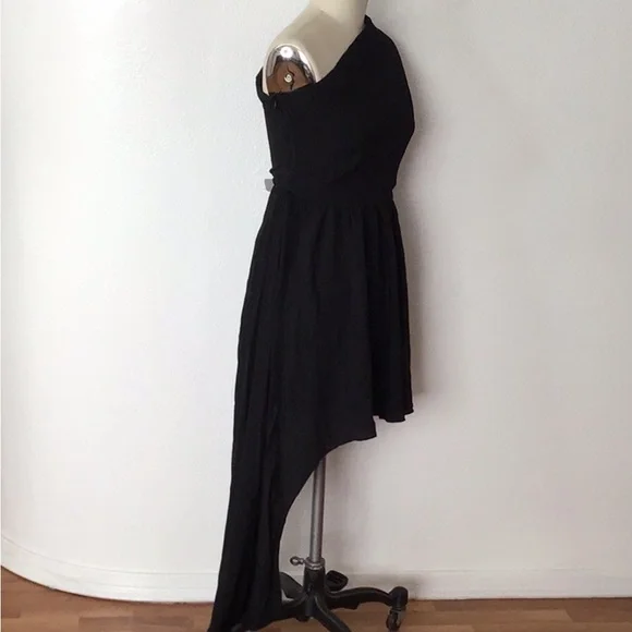 navy blue dress for baby girl ZW COLLECTION ASYMMETRIC MIDI DRESS - Bright red main image 0
